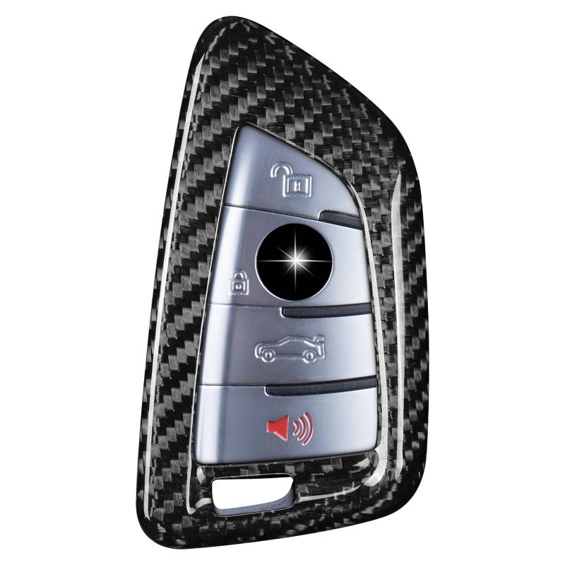 T-carbon Schlüsselhülle Schutzhülle Kompatibel mit BMW, Autoschlüssel Hülle Kompatibel mit BMW 2 3 4 5 6 6GT 7 8 Serie X1 X2 X3 X4 X5 X6 X7 M3 M4 M5 M8 X3M X4M X5M X6M Z4 2014-2023,Silber Schwarz von T-carbon