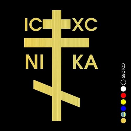TACINO Autoaufkleber 30407# Orthodoxes Kreuz von Nick in verschiedenen Größen von TACINO
