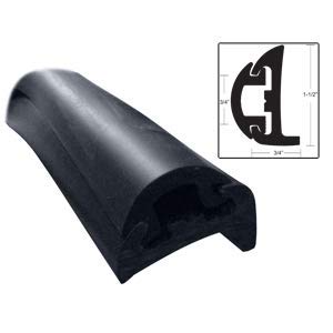 Taco Metals Taco Halbstarres Rub Rail Kit – Schwarz mit schwarzem Einsatz – 50039; / V11-9795BBK50D-2 / von TACO Marine