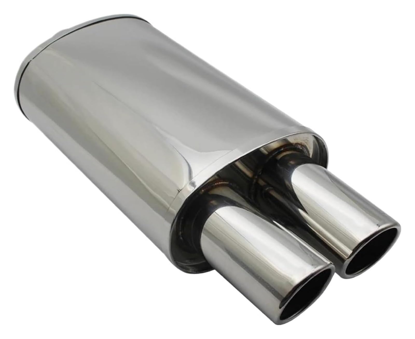 Auspuffspitzen 1 STÜCK Universal-Schalldämpferrohr Poliert Gebrannt Blau Silberfarben Schalldämpfer Doppelter Export 63 Mm Auspuffanlagen Auspuff-Endrohr(Silver 63MM) von TAFASVCVMK