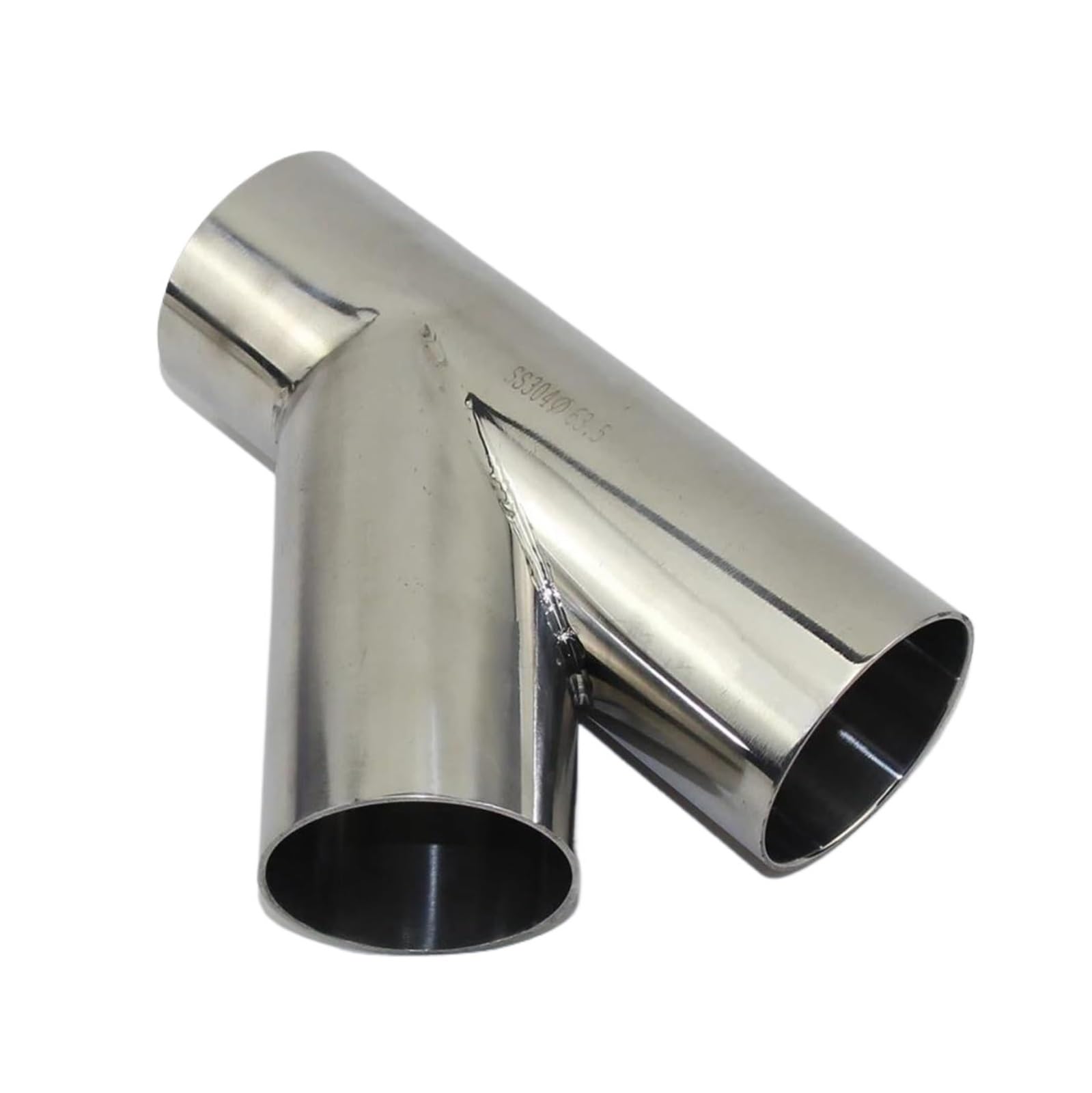 Auspuffspitzen 304 Edelstahl Universal-Auspuffrohr Geschweißter Schalldämpfer-Verbindungsrohranschluss Typ Dreiwege-geschweißtes Rohr(63mm) von TAFASVCVMK