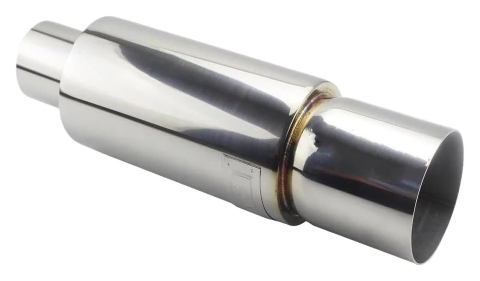 Auspuffspitzen Auto Motorrad Universal Auspuffanlagen Schalldämpfer Spitze ID 51MM 57MM 63MM Auslass 90mm Styling Schalldämpfer Endrohr(SILVER 57MM) von TAFASVCVMK