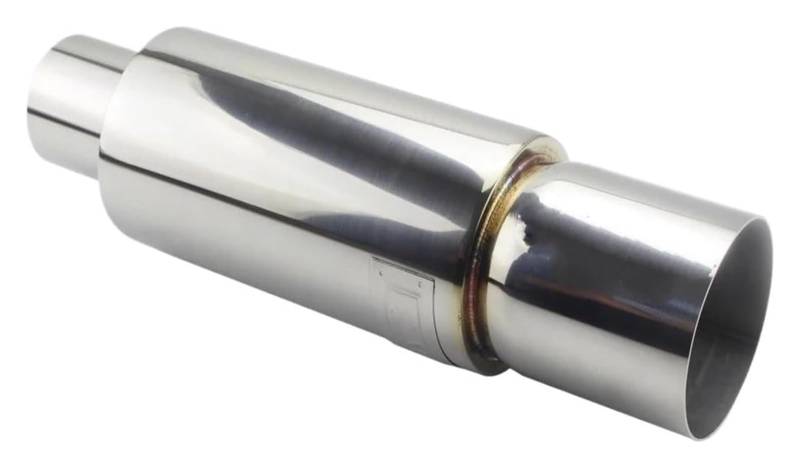 Auspuffspitzen Auto Motorrad Universal Auspuffanlagen Schalldämpfer Spitze ID 51MM 57MM 63MM Auslass 90mm Styling Schalldämpfer Endrohr(SILVER 57MM) von TAFASVCVMK