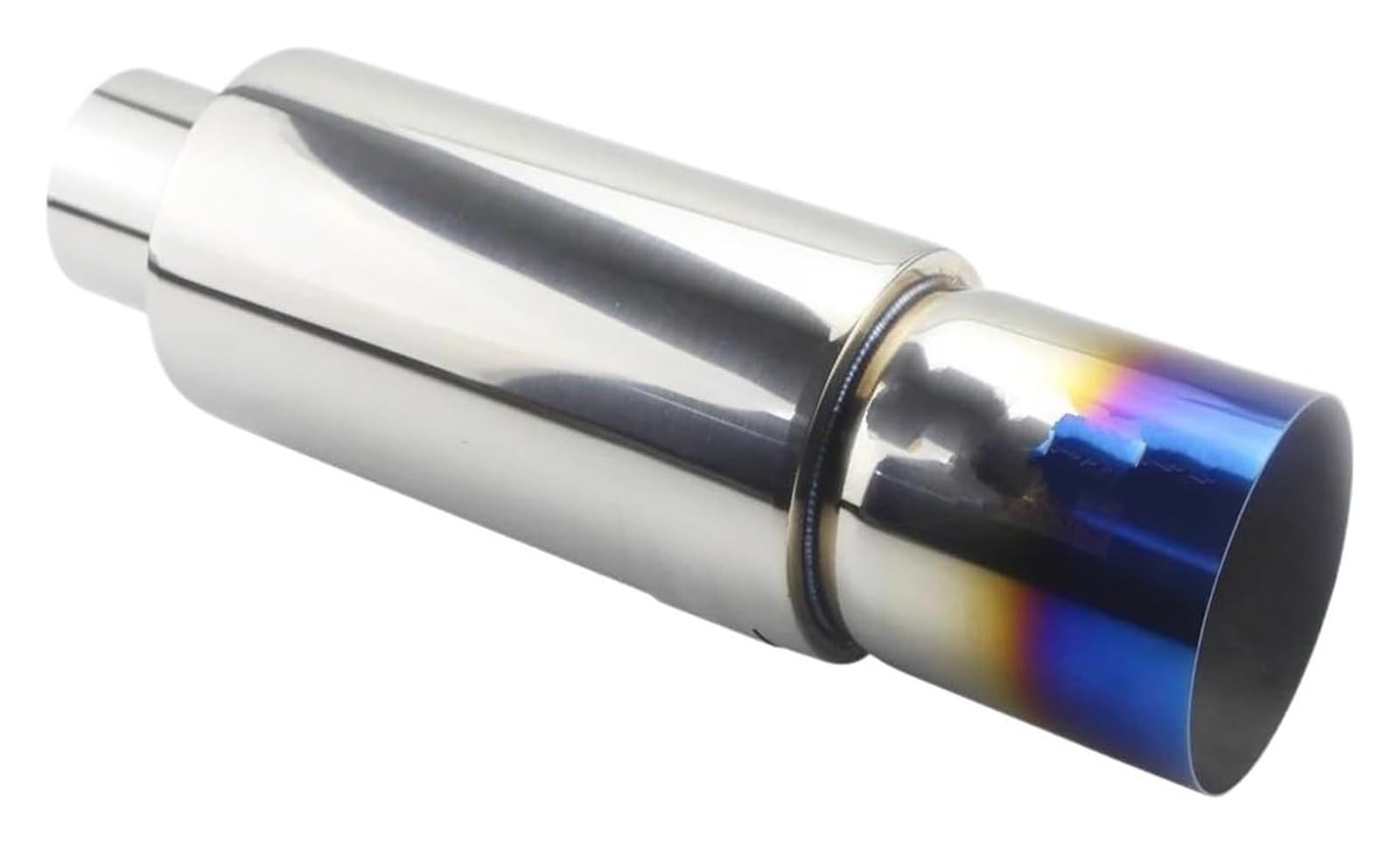 Auspuffspitzen Auto Motorrad Universal Schalldämpfer Endrohr ID 51MM 57MM 63MM Auslass 90mm Styling Auspuffanlagen Schalldämpfer Spitze(BLUE 57MM) von TAFASVCVMK