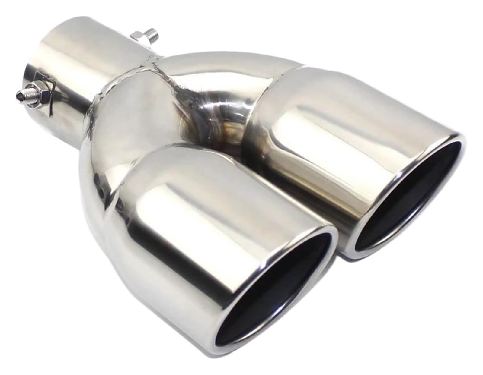 Auspuffspitzen Auto Universal Quadratisches Ende Eine Änderung Zwei Doppel 60 MM 75 MM Auspuffrohr Schalldämpfer Endrohr Düse Ende Auspuff Endrohr(B straight silver 60MM) von TAFASVCVMK