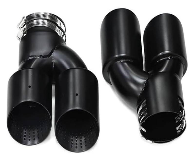 Auspuffspitzen Für B&MW G22 G23 G26 M440i 2021 2022 2023 Dual-Auspuffrohr Schalldämpferspitze Abgasanlage Düse Endrohr Auto Quad-Auspuffspitze(Black Matte SS) von TAFASVCVMK