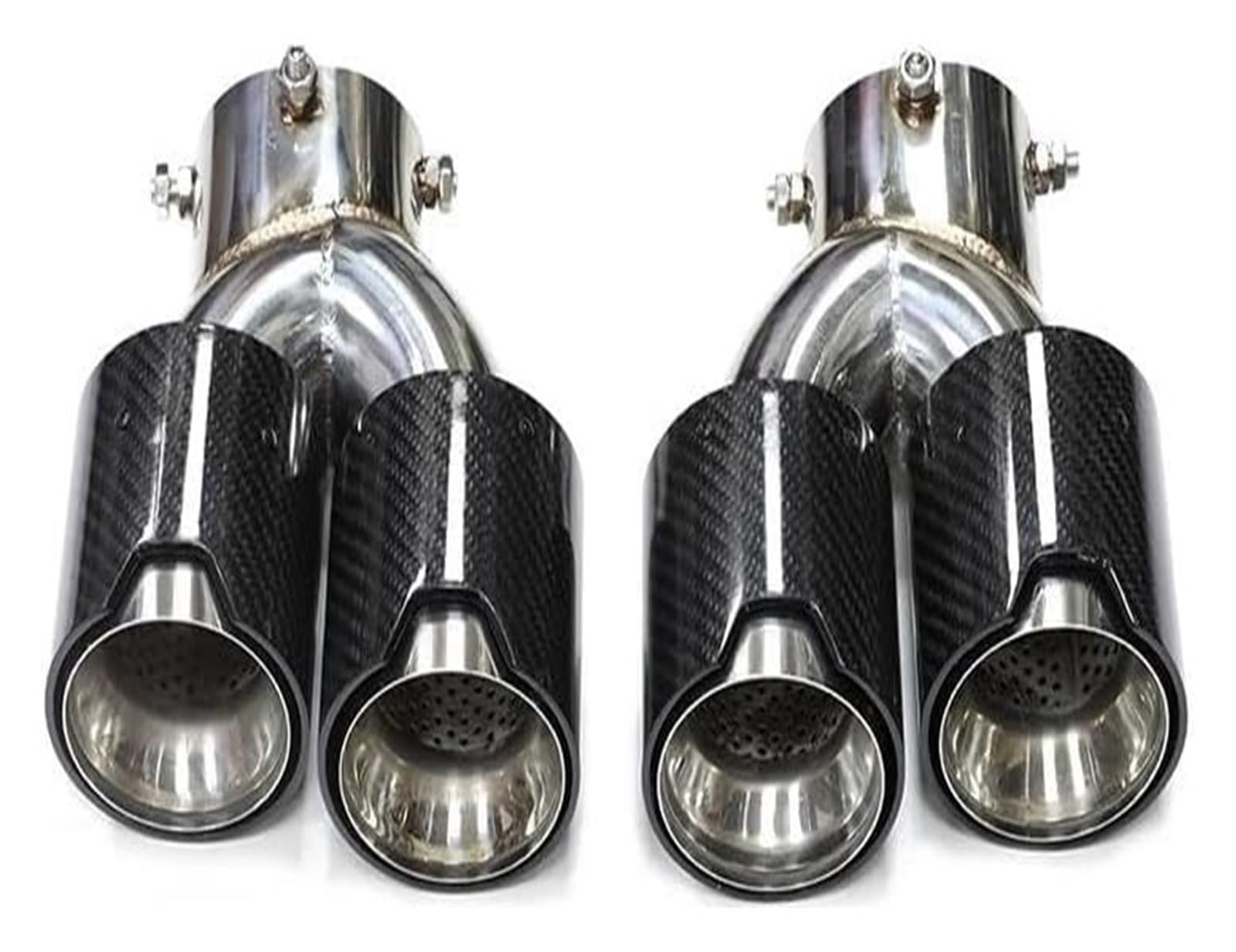Auspuffspitzen Für B&MW G22 G23 G26 M440i 2021 2022 2023 Dual-Auspuffrohr Schalldämpferspitze Abgasanlage Düse Endrohr Auto Quad-Auspuffspitze(Carbon Fiber C) von TAFASVCVMK