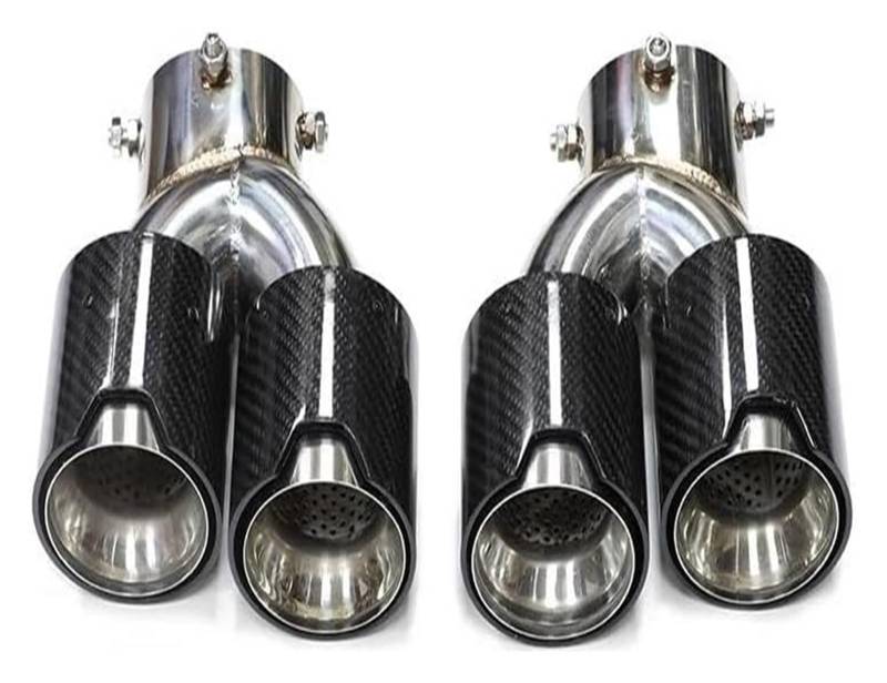 Auspuffspitzen Für B&MW G22 G23 G26 M440i 2021 2022 2023 Dual-Auspuffrohr Schalldämpferspitze Abgasanlage Düse Endrohr Auto Quad-Auspuffspitze(Carbon Fiber C) von TAFASVCVMK