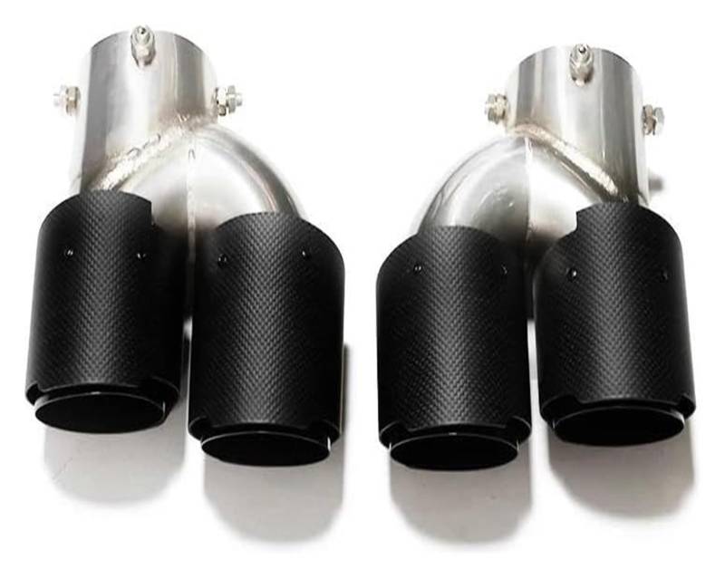 Auspuffspitzen Für B&MW G22 G23 G26 M440i 2021 2022 2023 Dual-Auspuffrohr Schalldämpferspitze Abgasanlage Düse Endrohr Auto Quad-Auspuffspitze(Carbon Fiber F) von TAFASVCVMK
