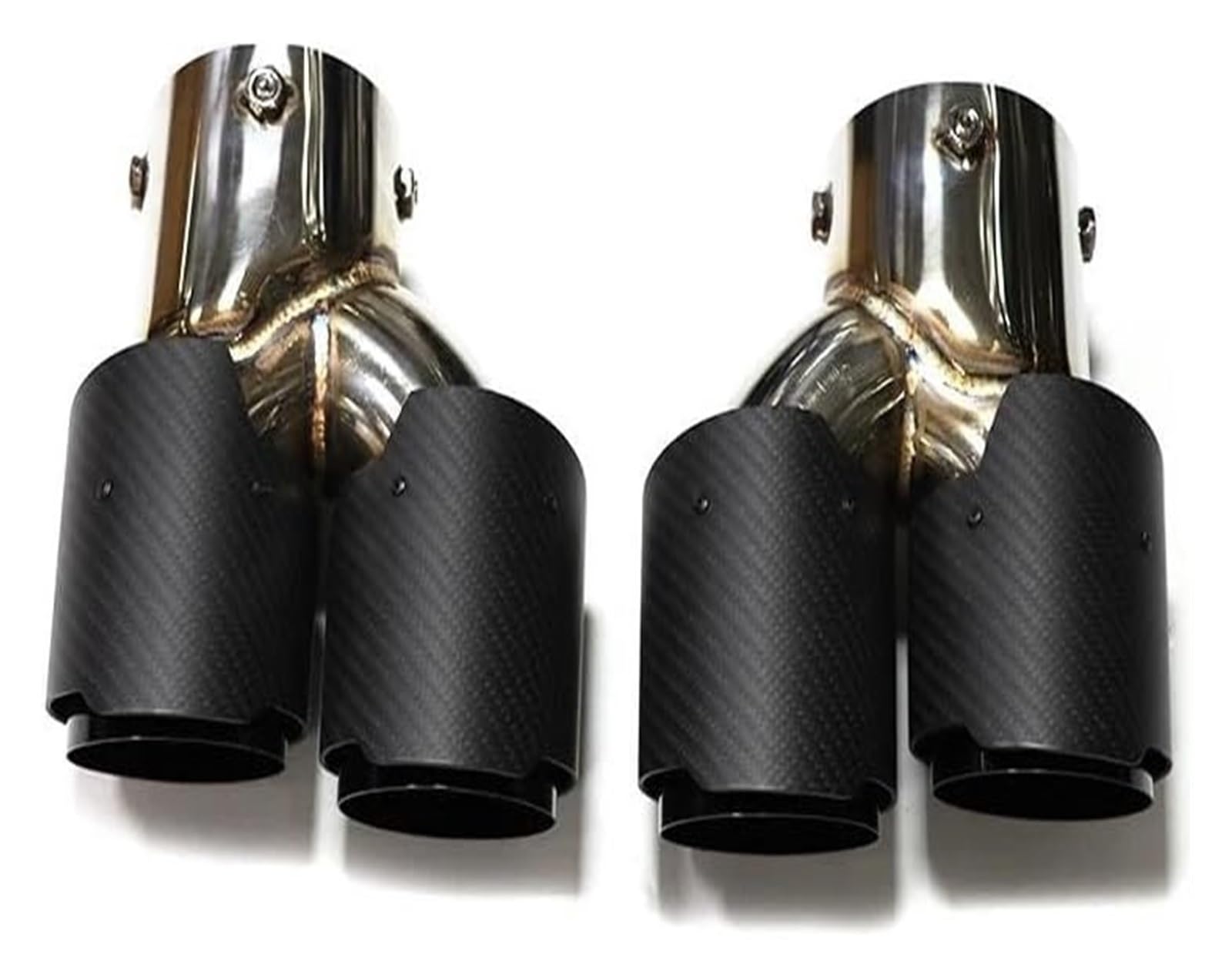 Auspuffspitzen Für B&MW G22 G23 G26 M440i 2021 2022 2023 Dual-Auspuffrohr Schalldämpferspitze Abgasanlage Düse Endrohr Auto Quad-Auspuffspitze(Carbon Fiber I) von TAFASVCVMK