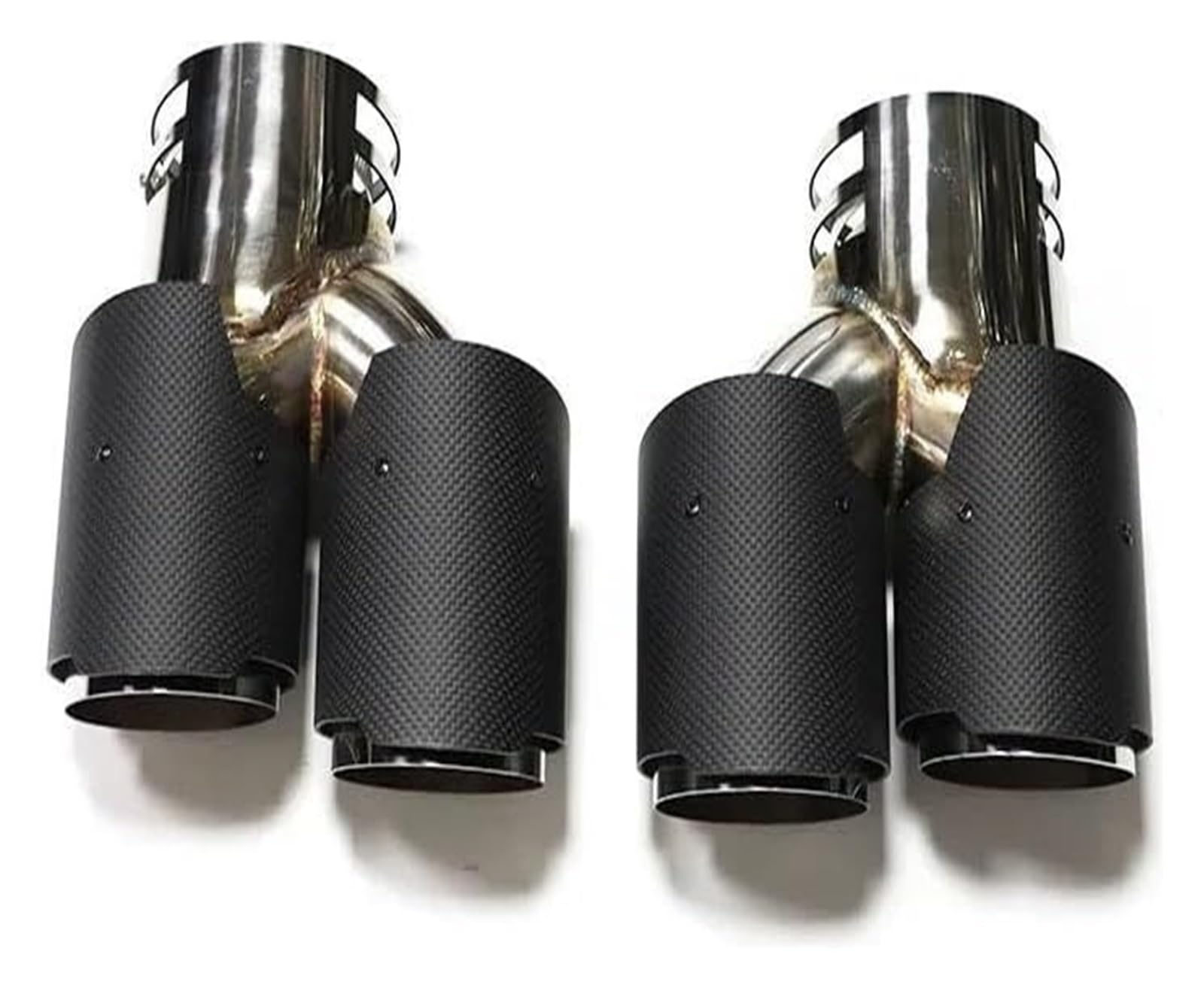 Auspuffspitzen Für B&MW G22 G23 G26 M440i 2021 2022 2023 Dual-Auspuffrohr Schalldämpferspitze Abgasanlage Düse Endrohr Auto Quad-Auspuffspitze(Carbon Fiber L) von TAFASVCVMK