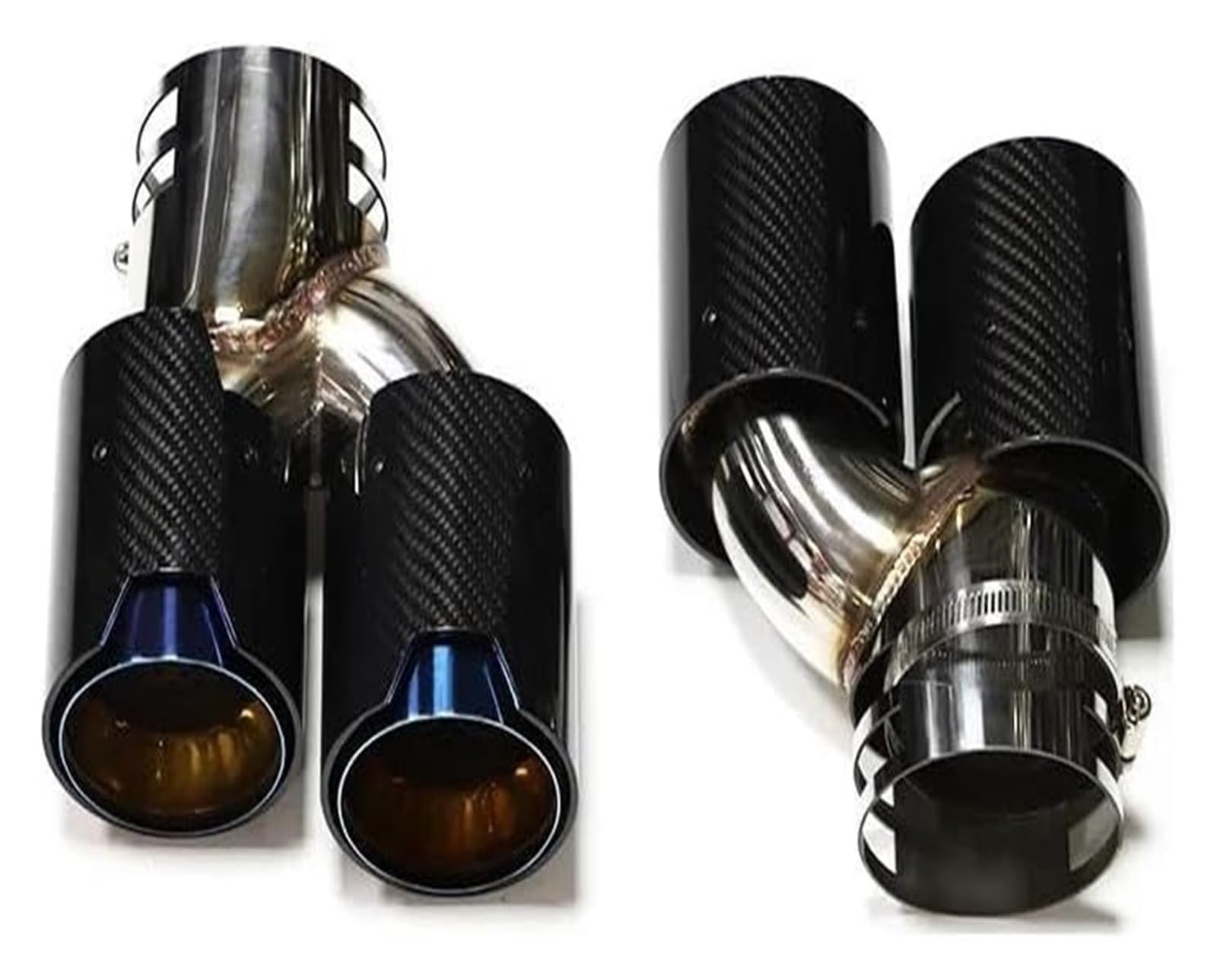 Auspuffspitzen Für B&MW G22 G23 G26 M440i 2021 2022 2023 Dual-Auspuffrohr Schalldämpferspitze Abgasanlage Düse Endrohr Auto Quad-Auspuffspitze(Carbon Fiber N) von TAFASVCVMK