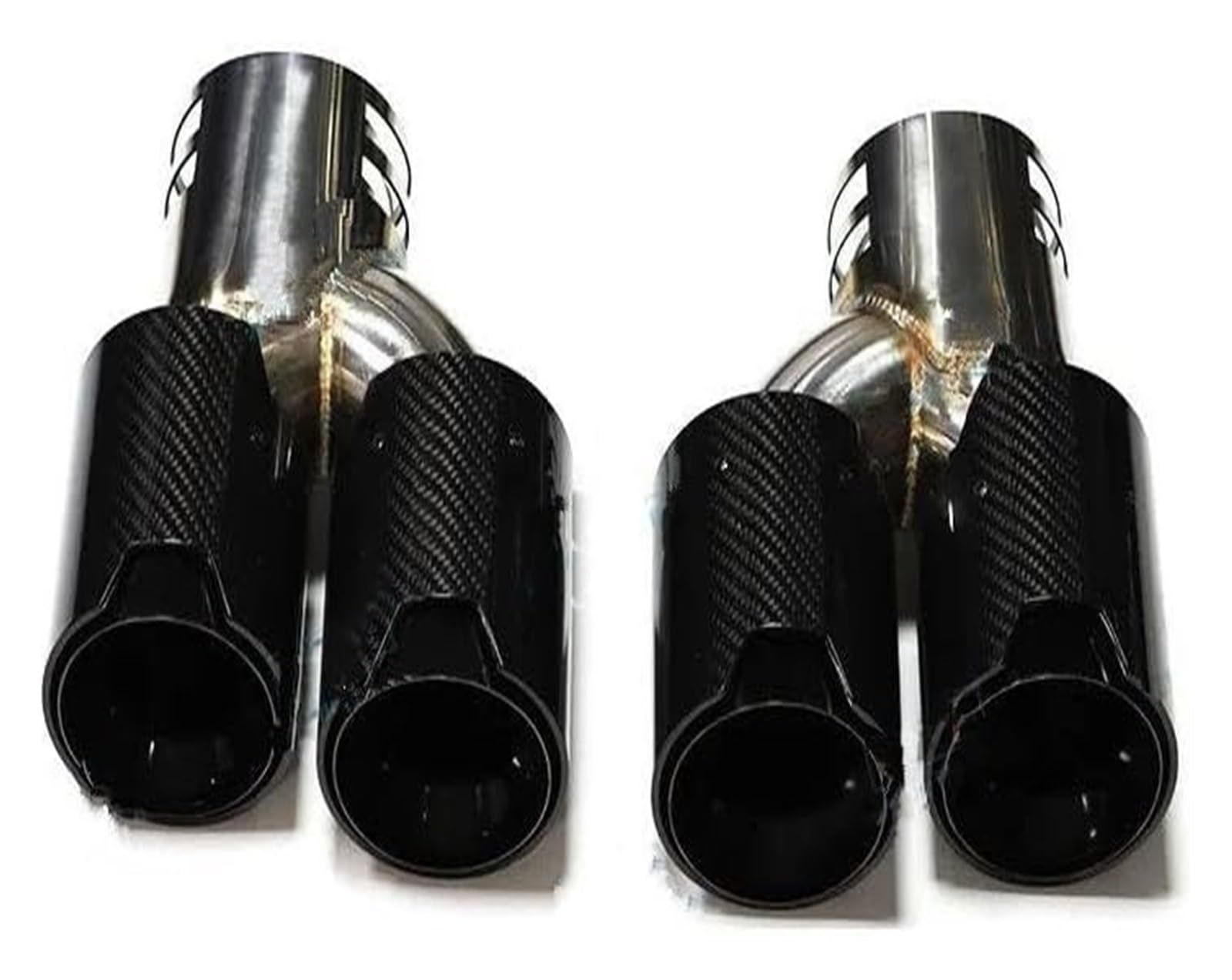 Auspuffspitzen Für B&MW G22 G23 G26 M440i 2021 2022 2023 Dual-Auspuffrohr Schalldämpferspitze Abgasanlage Düse Endrohr Auto Quad-Auspuffspitze(Carbon Fiber Q) von TAFASVCVMK
