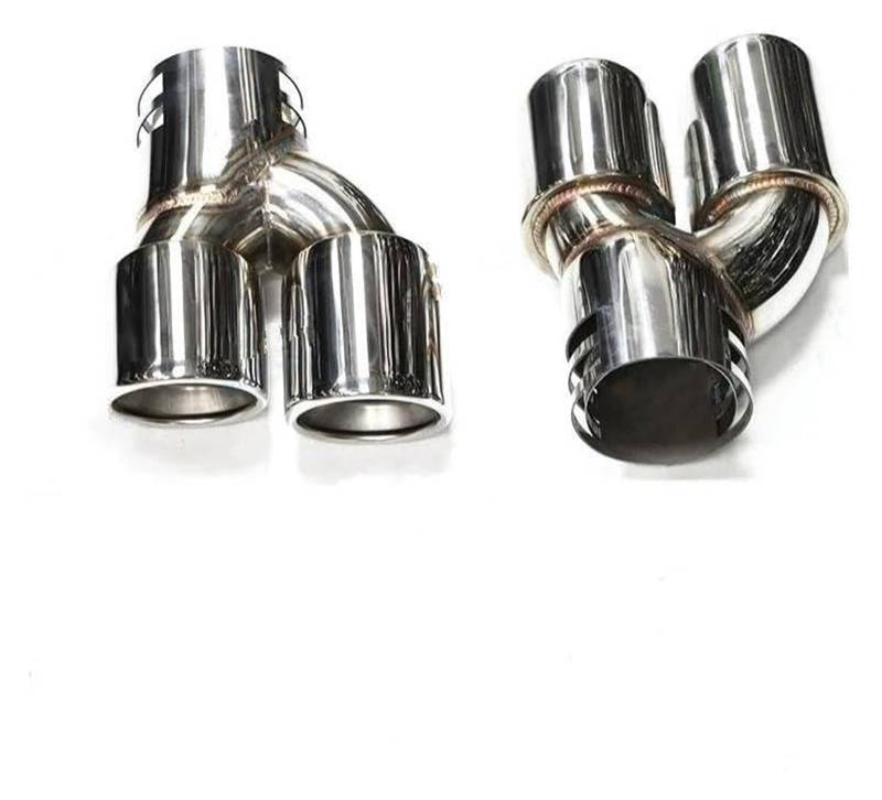 Auspuffspitzen Für B&MW G22 G23 G26 M440i 2021 2022 2023 Dual-Auspuffrohr Schalldämpferspitze Abgasanlage Düse Endrohr Auto Quad-Auspuffspitze(Silver B) von TAFASVCVMK