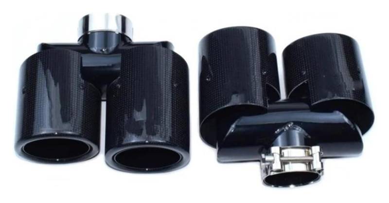 Auspuffspitzen Für Land Für Rover Für Defender 2020-2024 90 110 130 Endrohr Schalldämpfer Spitze Upgrade Carbon Faser Schwarz Quadrat Quad Outlet Auspuffrohr(Carbon Fiber 2.0T) von TAFASVCVMK
