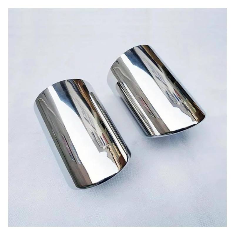 Auspuffspitzen Für Q7 4l 2006-2013 Edelstahl Auto Styling 2 Stück Schalldämpfer Auspuffendrohr(Sliver) von TAFASVCVMK