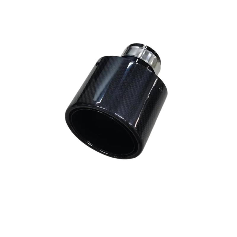Auspuffspitzen Für Universelle Schwarze Edelstahl-Schalldämpferrohre 1 Stück Ovale Endrohrblenden Schräge Carbon-Auspuffspitzen Glänzende Schalldämpfer-Auspuffspitze von TAFASVCVMK