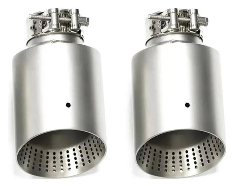 Auspuffspitzen Für VW Für GTI MK7 Für Golf7 Abgasanlage Auto Auspuffrohr Endrohr Düse 60 63MM Matte Auspuff Schalldämpfer Tipps 2 Pcs(ID54MM OD101MM) von TAFASVCVMK