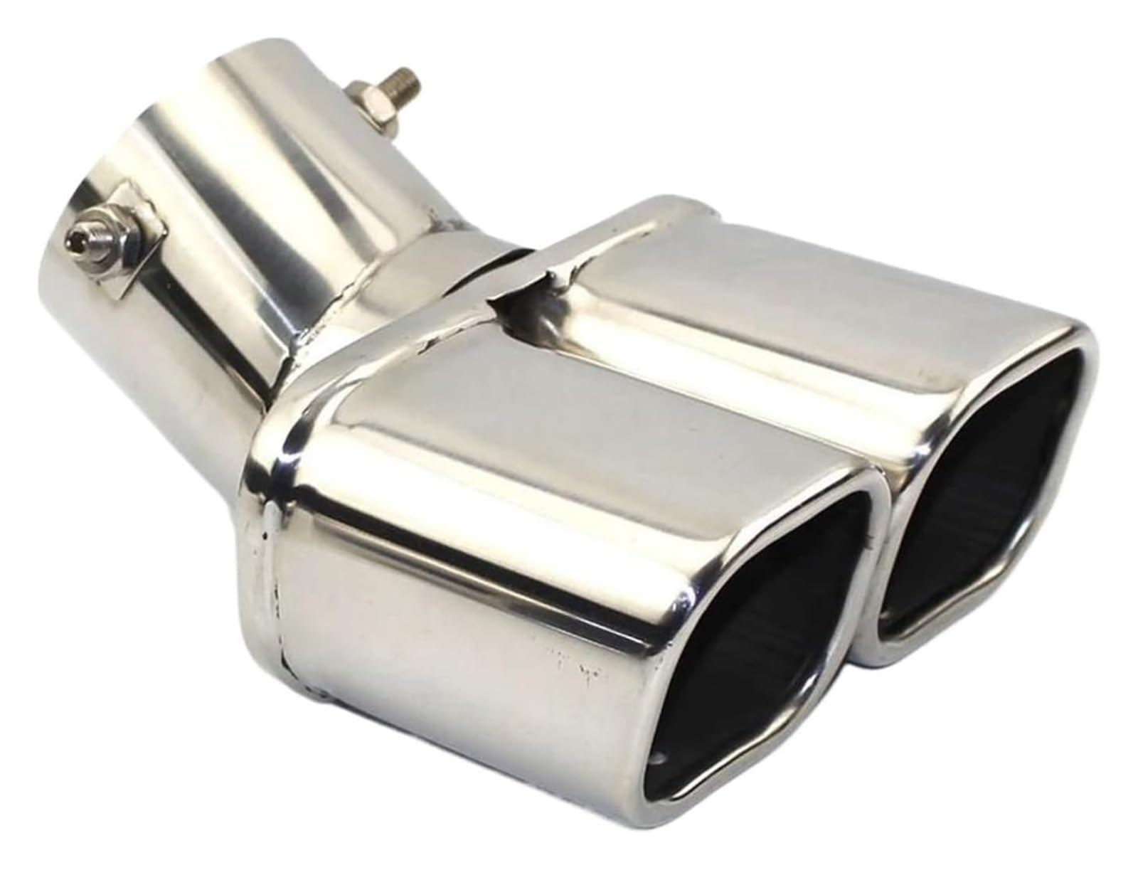 Auspuffspitzen One Change Two Double Out ID 60MM 75MM Auto-Auspuffrohr Universal-Schalldämpfer-Endrohr-Auslassdüsenende Glattes Ende(B bending silver 60MM) von TAFASVCVMK
