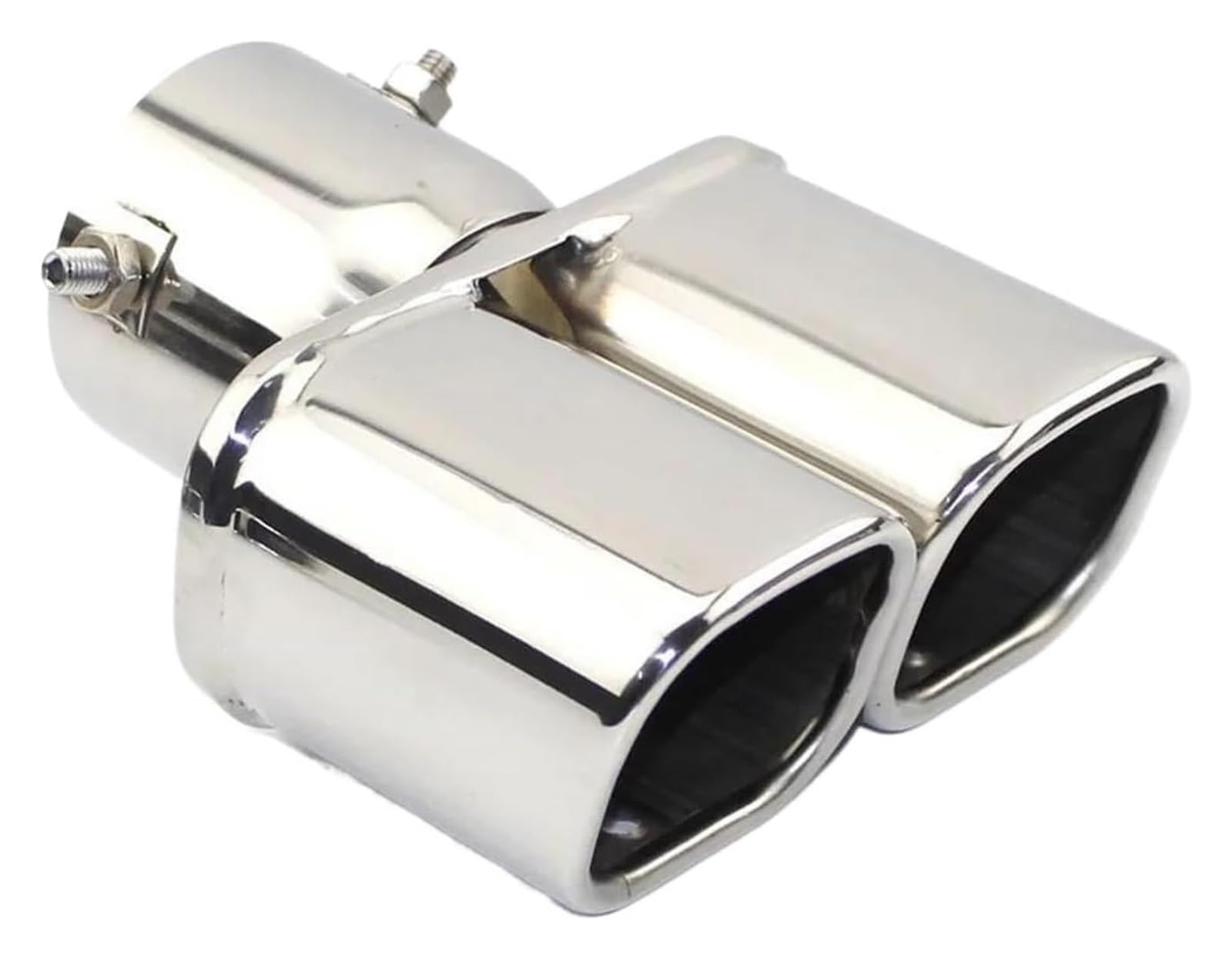 Auspuffspitzen One Change Two Double Out ID 60MM 75MM Auto-Auspuffrohr Universal-Schalldämpfer-Endrohr-Auslassdüsenende Glattes Ende(B straight silver 60MM) von TAFASVCVMK