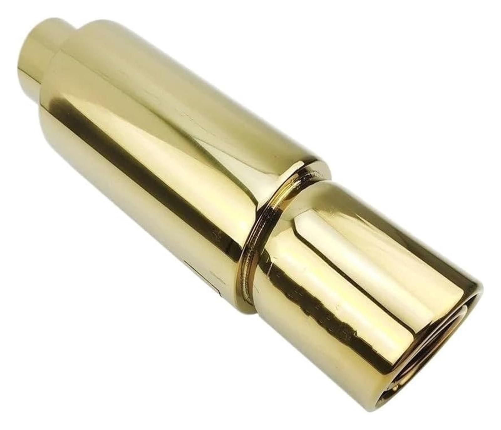 Auspuffspitzen Universal Auto Moto Auspuffanlagen Schalldämpfer Endrohr Doppelendrohr Sound Sportwagen 51 57 63 MM Auspuffendrohr(GOLDEN 63MM) von TAFASVCVMK