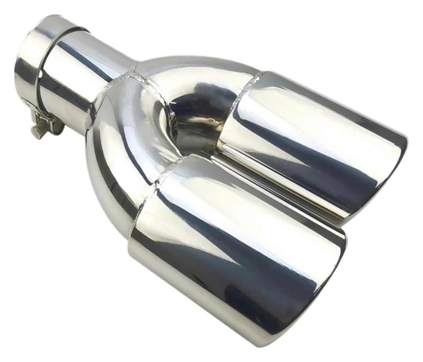 Auspuffspitzen Universal Auto Schalldämpfer Auto Styling Schalldämpfer Auspuff Schwanz Kehle Rohr Auto Ende Rohre(Silber,57MM) von TAFASVCVMK