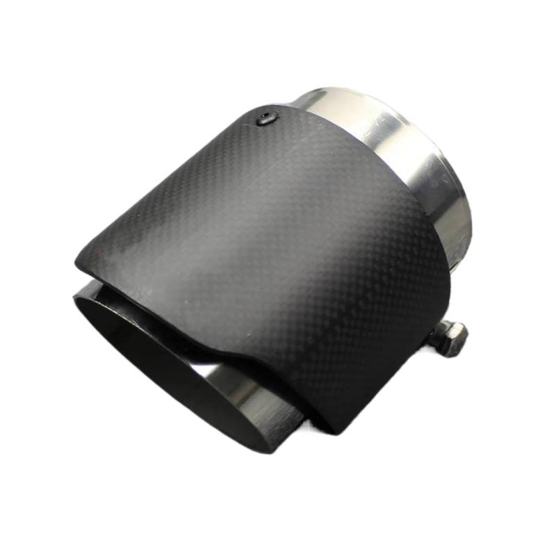 Auspuffspitzen Universal-Edelstahl-Auspuffrohr-Endrohr Auto-Styling-Auspuffanlage Kohlefaser-glänzendes Endrohr Schwarz von TAFASVCVMK