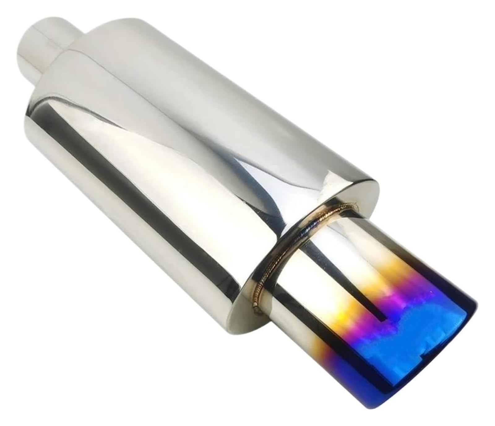 Auspuffspitzen Universal Edelstahl Auto Abgasanlage Schalldämpfer Endrohr Spitze Schnittstelle 51 57 63mm Auspuffrohr Auspuffendrohr(SILVER 57MM) von TAFASVCVMK