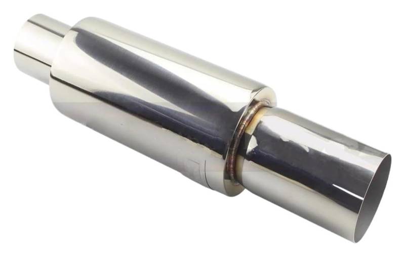 Auspuffspitzen Universelle Auto-Auspuffrohr-Schalldämpfer Heckauspuffsysteme Rennschalldämpfer 2"2,5" Bis 3" Auspuff-Endrohr(Silver 51MM) von TAFASVCVMK