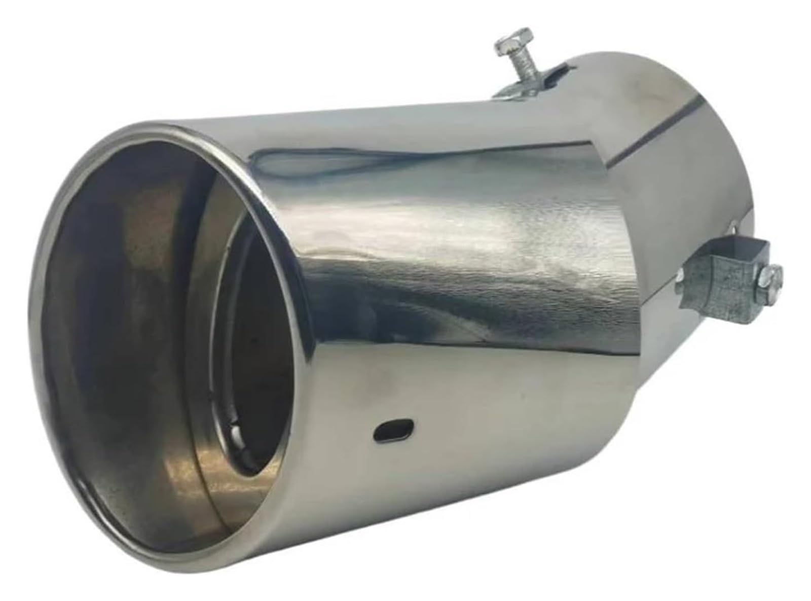 Auspuffspitzen Universelle Ersatzteile Für Auspuffanlagen Schalldämpfer Auto-Auspuffspitze Auto-Schalldämpfer Endrohr Auspuff-Endrohr(75mm silver Curved) von TAFASVCVMK