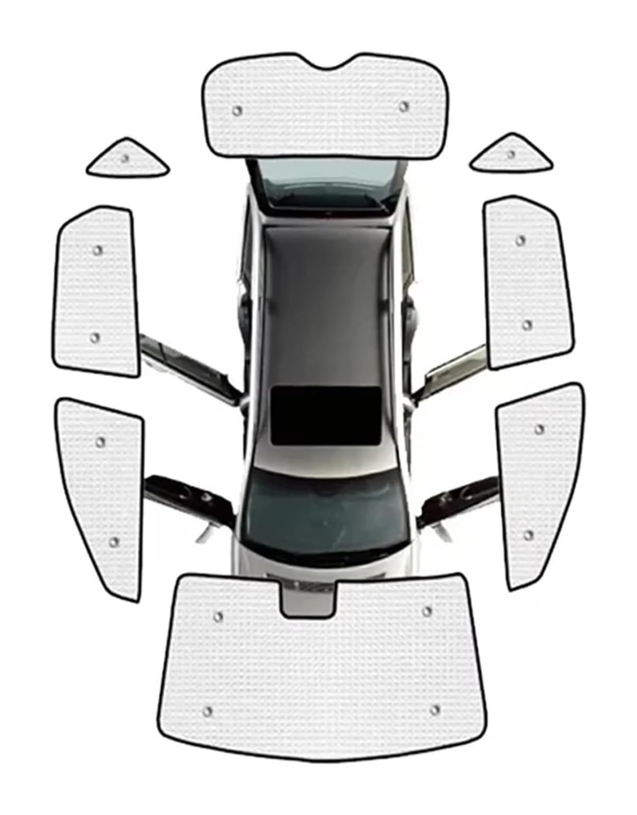 Autofenster Innen Shade Für Hyundai Für Tucson NX4 2020-2024 Autofenster-Sonnenschutz Anti-UV-Visiere Deckt Innenteile Shades Sun(All Sunshades) von TAFASVCVMK