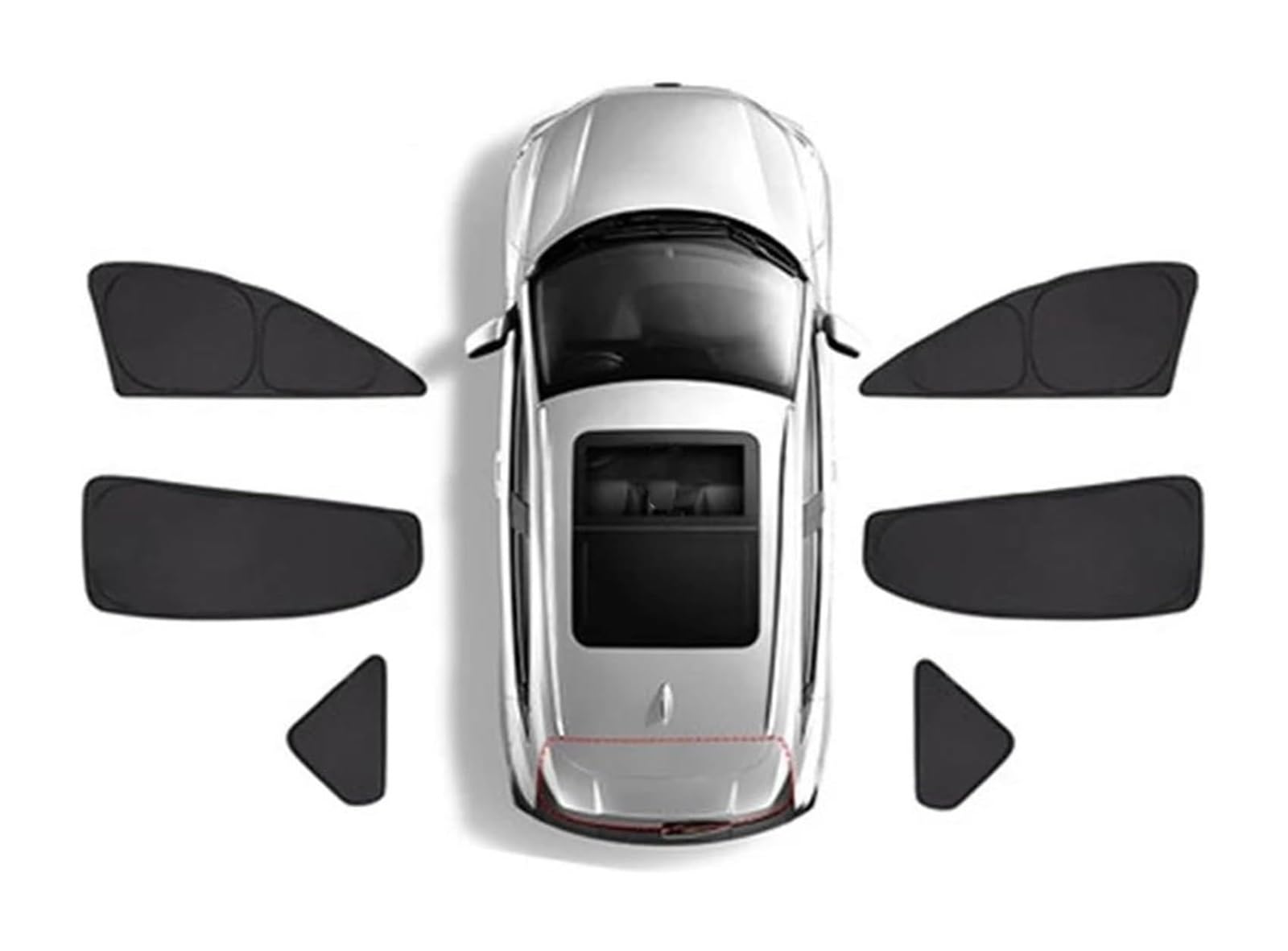 Autofenster Innen Shade Für MG ZS SUV 2017-2024 Vollständige Abdeckung Auto-Sonnenschutzvisier Frontscheibenrahmenvorhang Baby-Sonnenschutz Für Die Rückseite des Seitenfensters(6PCS Side Window) von TAFASVCVMK