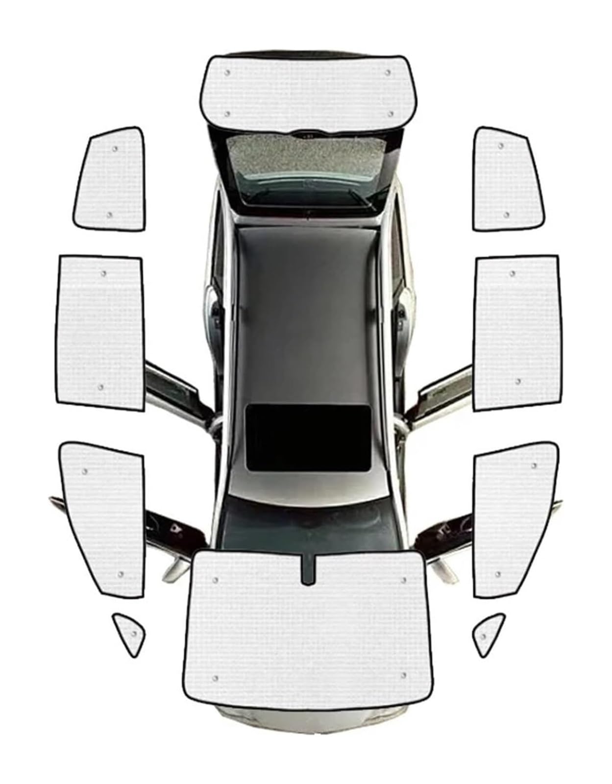 Autofenster Innen Shade Für VW Für Sharan 7N Auto Sonnenschutz Fenster Anti-UV Visiere Shades Vollständige Abdeckung Sonnenschirm(All Sunshades) von TAFASVCVMK