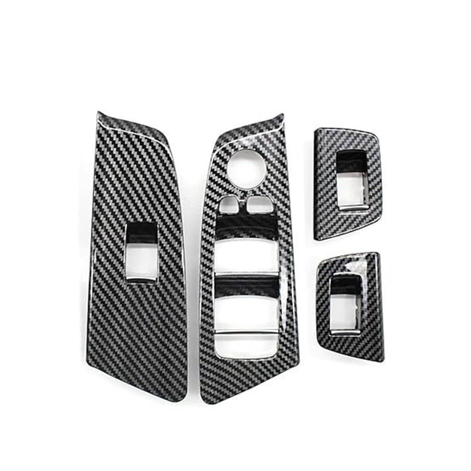 Autoinnenrahmen Für 5er-Serie M5 G30 G31 F90 525 528 RHD Innenausstattung Autotür Vorne Hinten Fensterheber Schalter Panel Abdeckung Verkleidung(Carbon 4pcs Set) von TAFASVCVMK