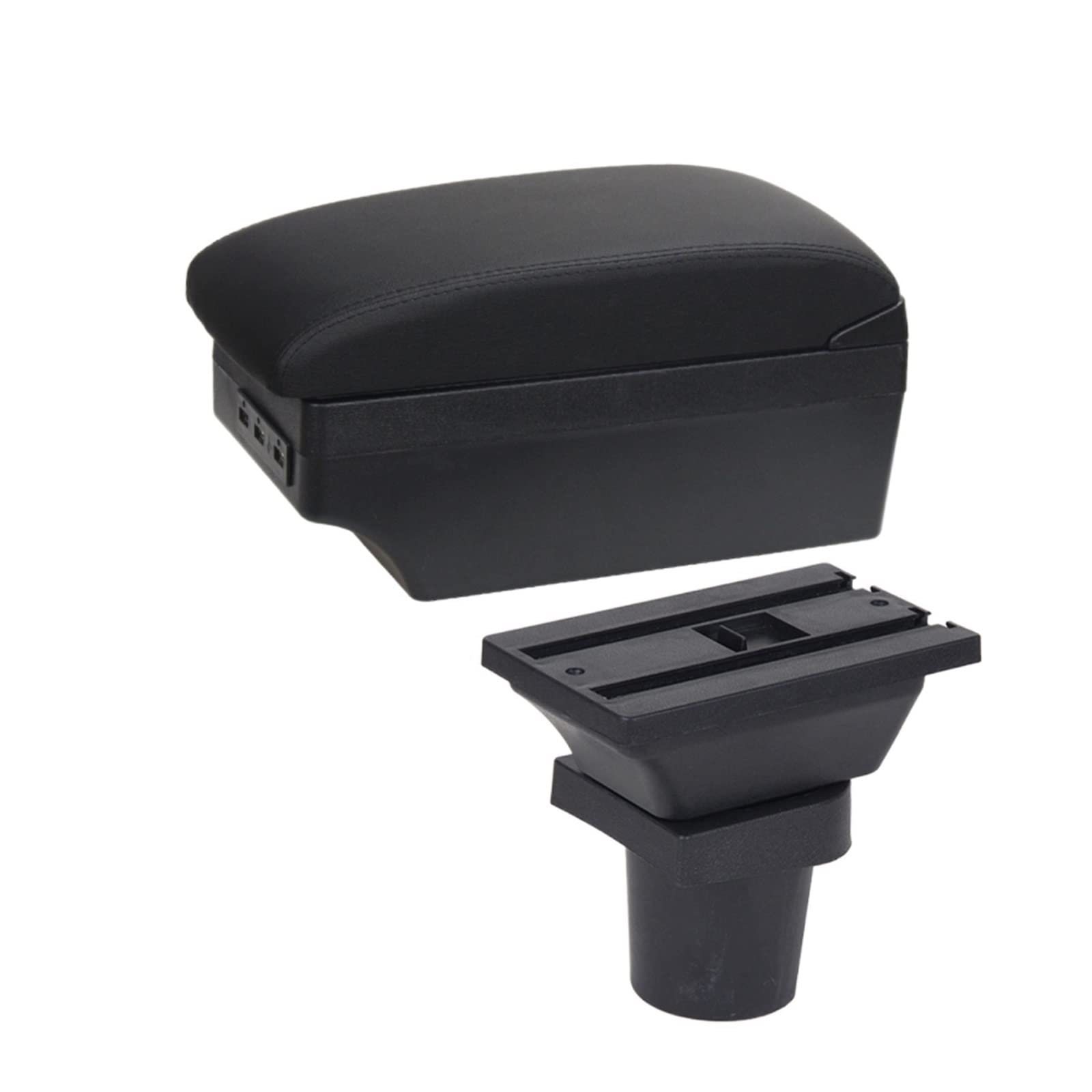 Mittelkonsole Aufbewahrungsbox Armlehne Autozubehör Innenraum Für T&oyota Für Yaris Für Vitz 2006 2007 2008 2009 2010 2011(A2 Black line 7USB) von TAFASVCVMK