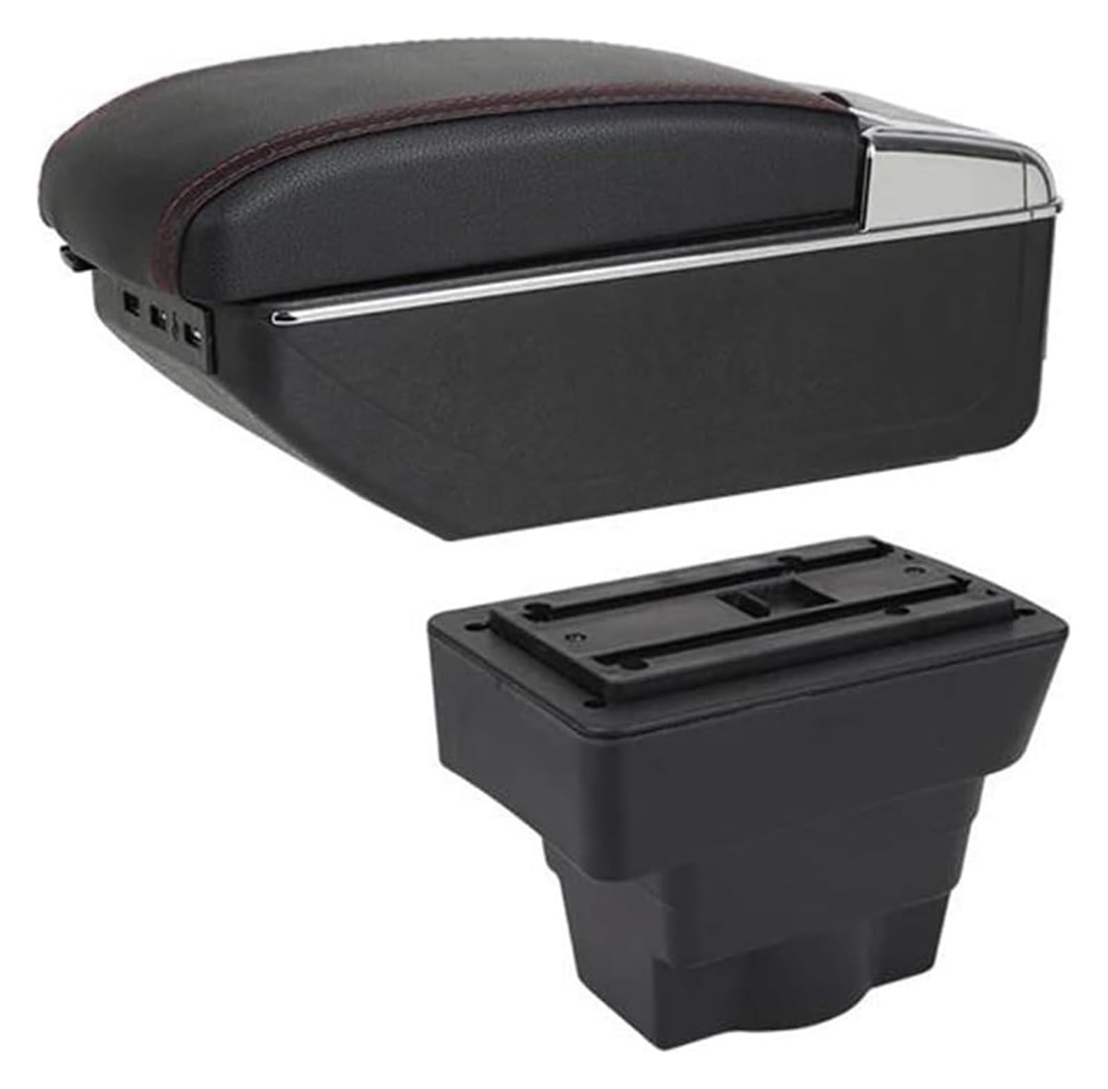 Mittelkonsole Aufbewahrungsbox Für Astra 2012 Armlehne Box Auto Center Armlehne Box Modifizierte Auto Teile Center Arm Rest Konsole(A-black red line) von TAFASVCVMK