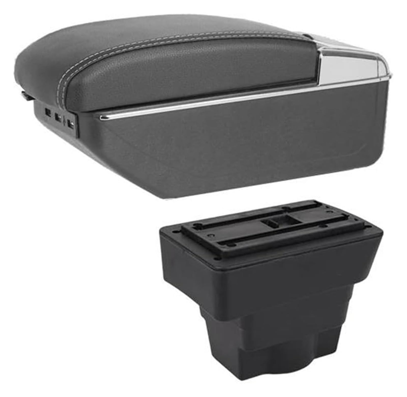 Mittelkonsole Aufbewahrungsbox Für Astra 2012 Armlehne Box Auto Center Armlehne Box Modifizierte Auto Teile Center Arm Rest Konsole(A-black white line) von TAFASVCVMK