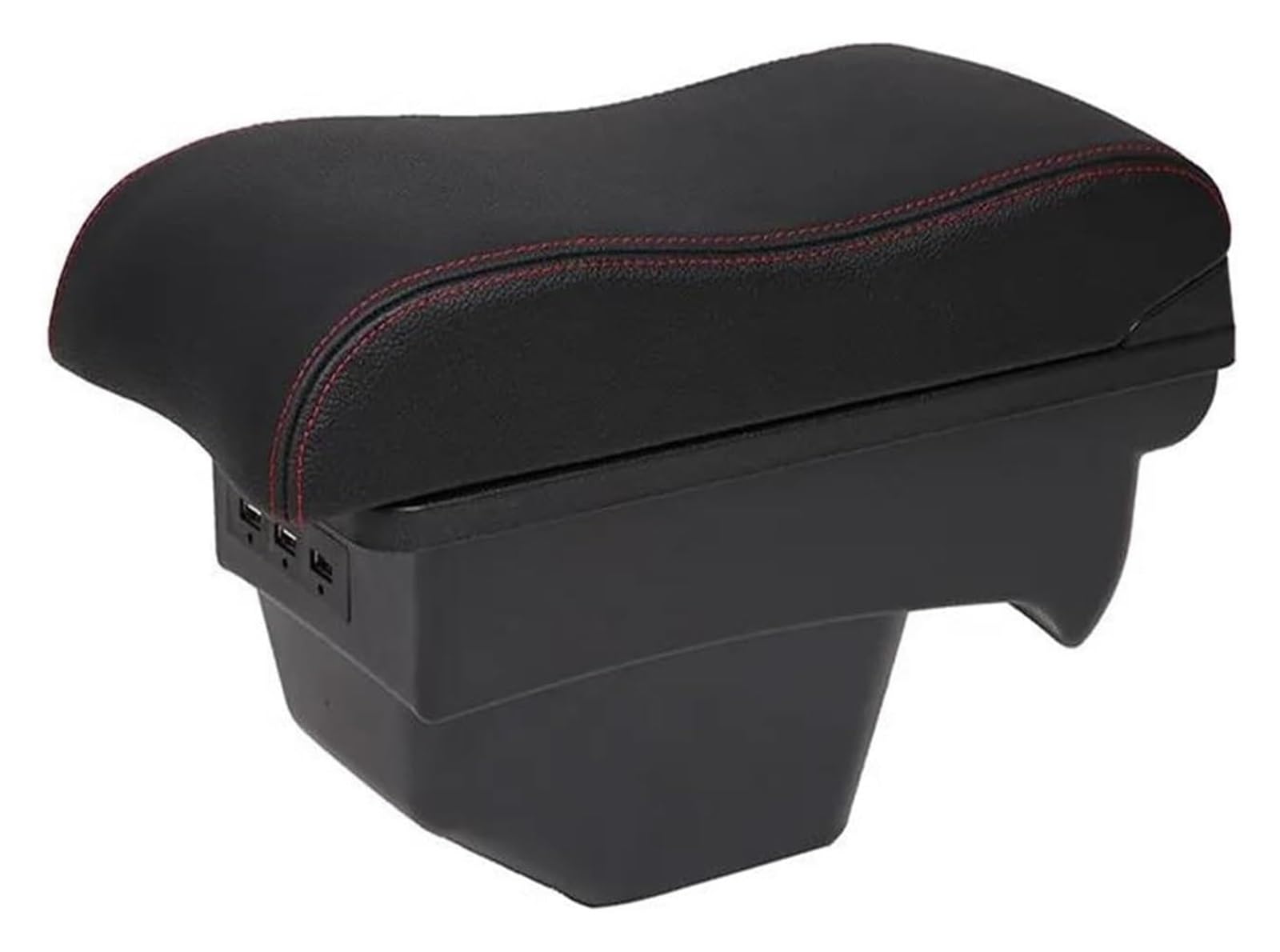 Mittelkonsole Aufbewahrungsbox Für C4 2011-2018 Armlehne Auto Armlehne Auto Lagerung USB Interface Box Für Rest Modifikation Armlehne Box(A-black red 3USB) von TAFASVCVMK