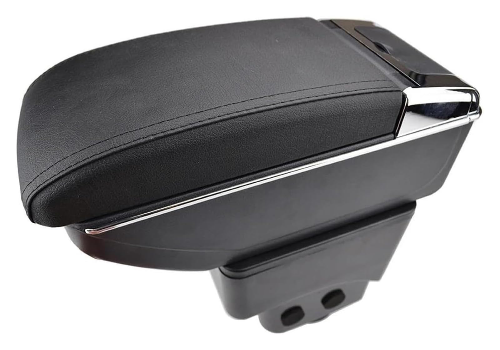 Mittelkonsole Aufbewahrungsbox Für Ecosport 2012-2017 Dual Layer Armlehne Für Rest Center Console Storage Box Tray Center Arm Rest Console(Black Thread) von TAFASVCVMK