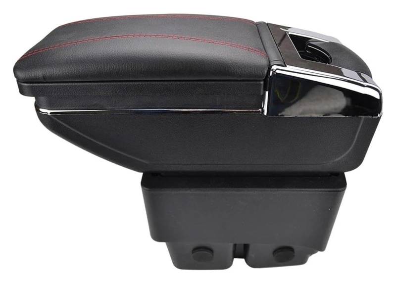 Mittelkonsole Aufbewahrungsbox Für Fiesta 2009-2017 Center Center Console Storage Box Drehbare Für Rest Center Arm Rest Konsole(Red Thread) von TAFASVCVMK