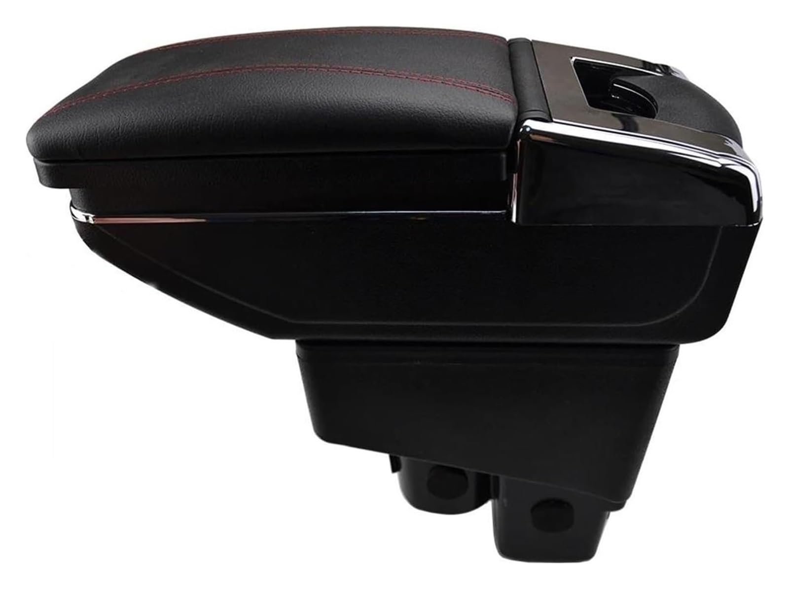 Mittelkonsole Aufbewahrungsbox Für Fit Für Jazz 2002-2008 Center Center Console Storage Box Fließheck Armlehne Für Rest Drehbare Center Arm Rest Console(Red Thread) von TAFASVCVMK