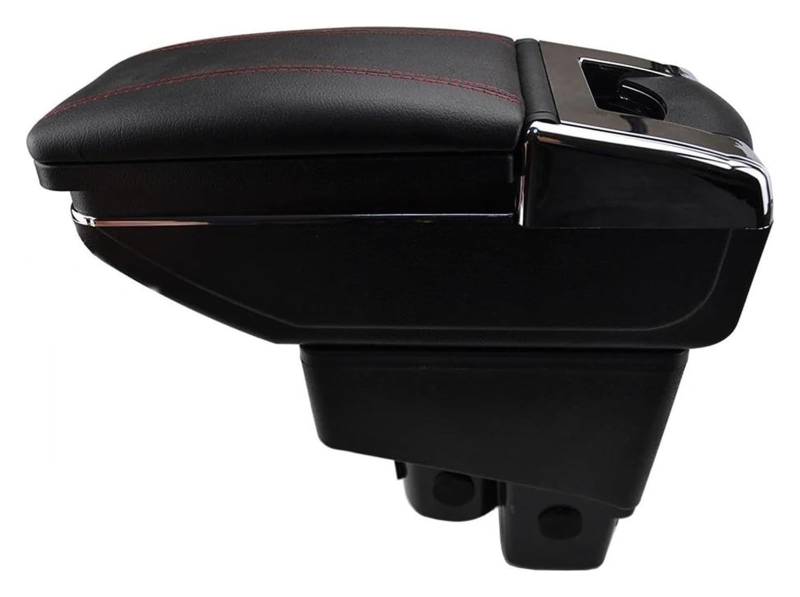 Mittelkonsole Aufbewahrungsbox Für Fit Für Jazz 2002-2008 Center Center Console Storage Box Fließheck Armlehne Für Rest Drehbare Center Arm Rest Console(Red Thread) von TAFASVCVMK