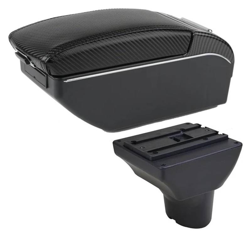 Mittelkonsole Aufbewahrungsbox Für Geely MK Gc6 2014-2019 Center Console Storage Box Armlehne Box Für Rest Center Arm Rest Konsole(C black lin 7 USB) von TAFASVCVMK