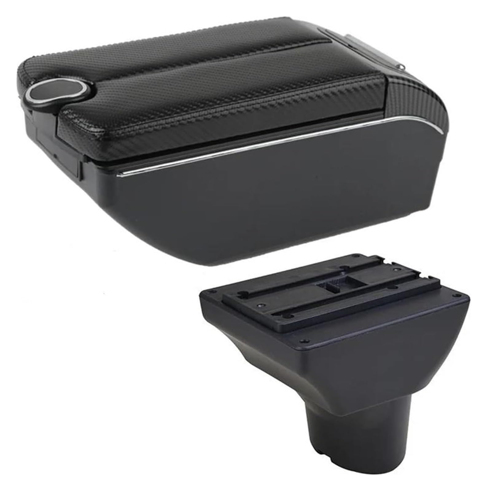 Mittelkonsole Aufbewahrungsbox Für Geely MK Gc6 2014-2019 Mittelkonsole Aufbewahrungsbox Armlehnenbox für Ruhemittelarmlehne Konsole(D black lin 7 USB) von TAFASVCVMK