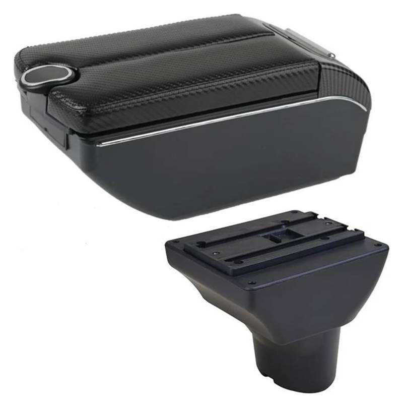 Mittelkonsole Aufbewahrungsbox Für Geely MK Gc6 2014-2019 Mittelkonsole Aufbewahrungsbox Armlehnenbox für Ruhemittelarmlehne Konsole(D black lin 7 USB) von TAFASVCVMK