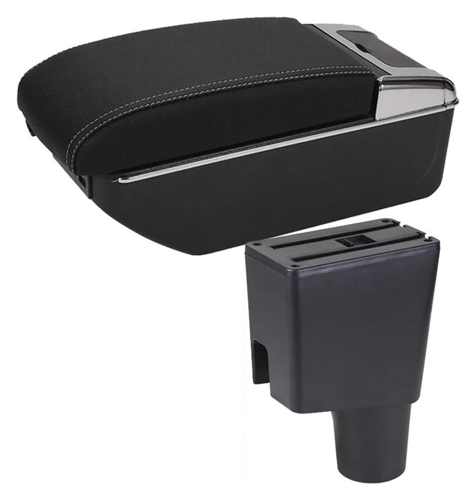 Mittelkonsole Aufbewahrungsbox Für Kicks 2016-2021 Armlehne Box Zentrale Konsole Lagerung Box Center Arm Rest Konsole(C White line 7USB) von TAFASVCVMK