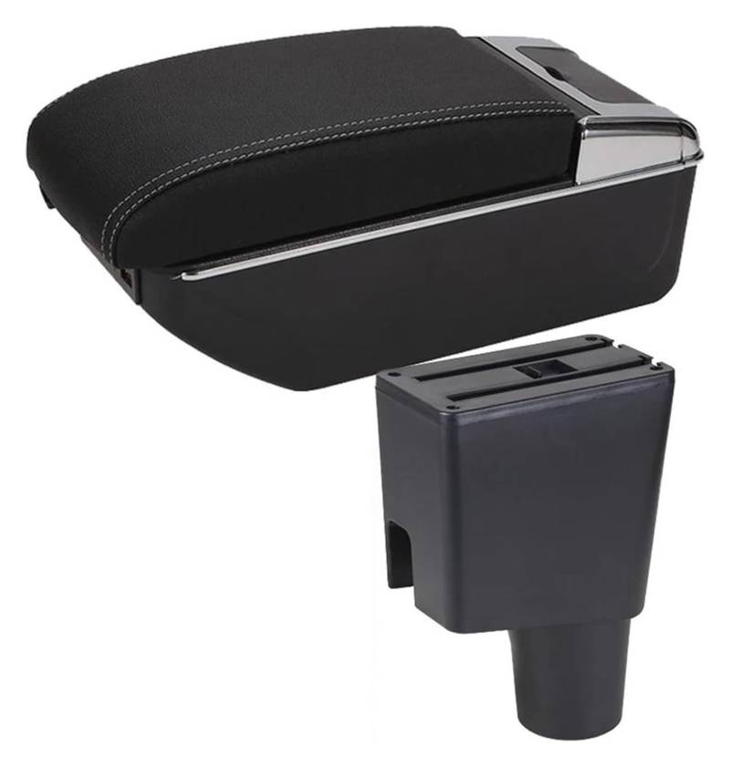 Mittelkonsole Aufbewahrungsbox Für Kicks 2016-2021 Armlehne Box Zentrale Konsole Lagerung Box Center Arm Rest Konsole(C White line 7USB) von TAFASVCVMK
