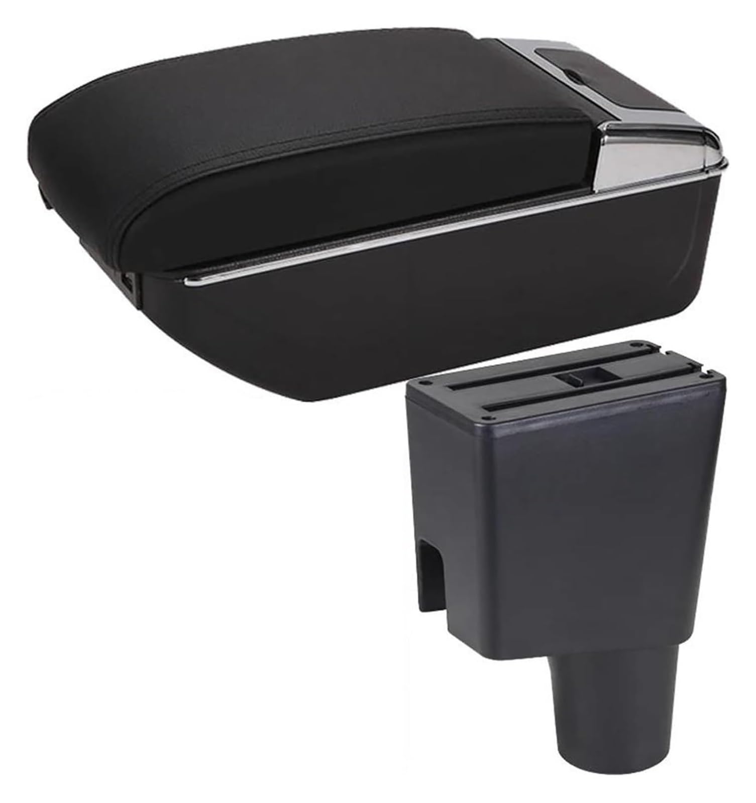 Mittelkonsole Aufbewahrungsbox Für Mazda 2 Für Demio Armlehne Auto Armlehne Box Nachrüstteile Aufbewahrungsbox Innenteile Mittelarmlehne Konsole(C black line 7USB) von TAFASVCVMK