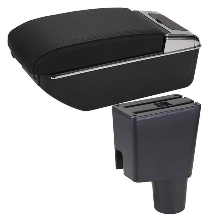 Mittelkonsole Aufbewahrungsbox Für Mazda 2 Für Demio Armlehne Auto Armlehne Box Nachrüstteile Aufbewahrungsbox Innenteile Mittelarmlehne Konsole(C black line 7USB) von TAFASVCVMK