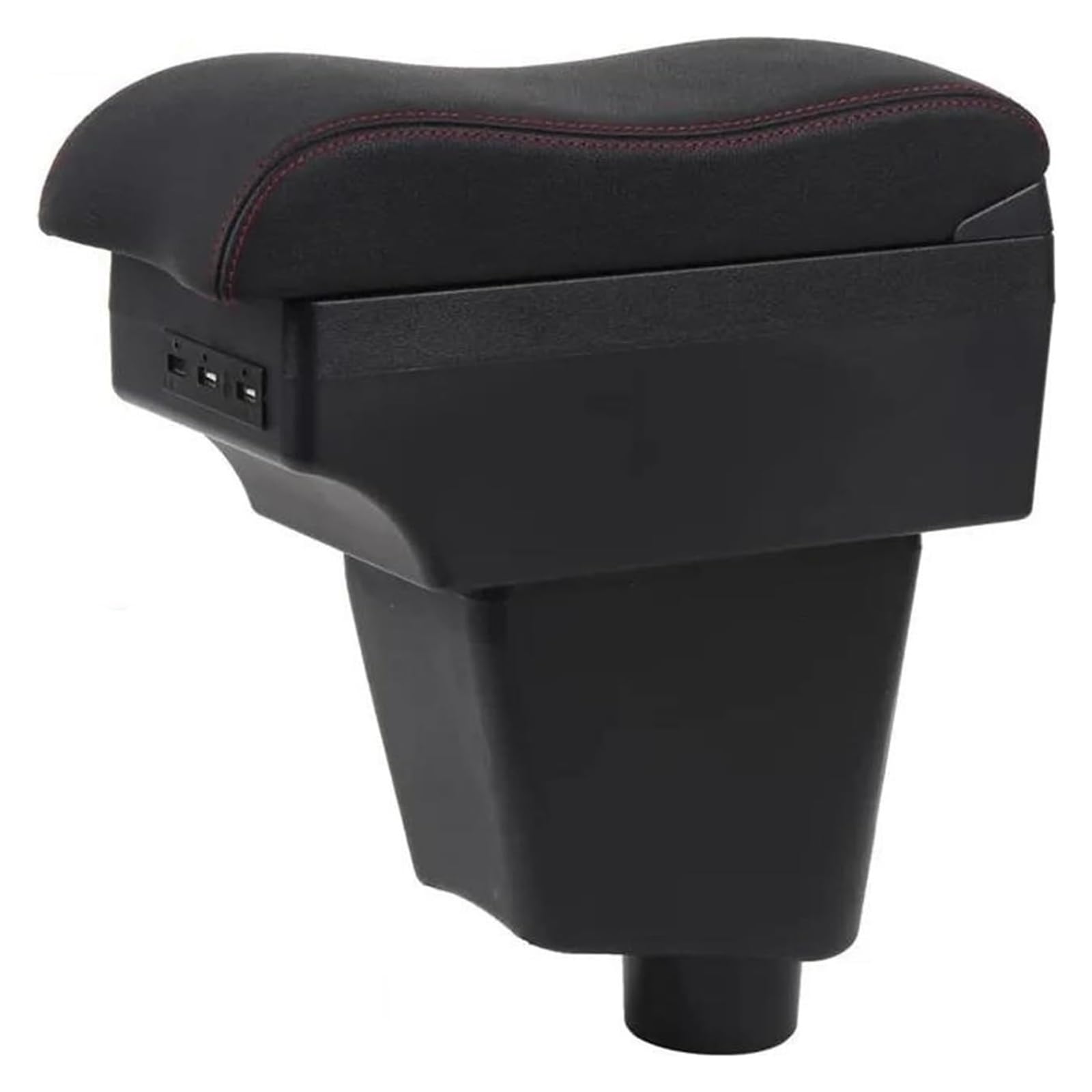 Mittelkonsole Aufbewahrungsbox Für Note Armlehnenbox Auto Armlehnenbox Interne Modifikation USB-Lade-Aschenbecher Mittelarmlehnenkonsole(B3-black Red 7 Usb) von TAFASVCVMK